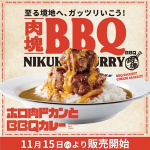 「至る境地へ、ガッツリいこう！」 ホロ肉ドカンとBBQカレー